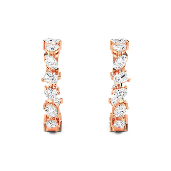 Elise Grace - Hoop Lab Grown Diamond Earrings