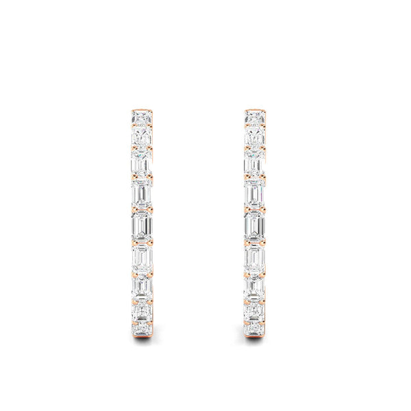 Elise Joy - Hoop Lab Grown Diamond Earrings