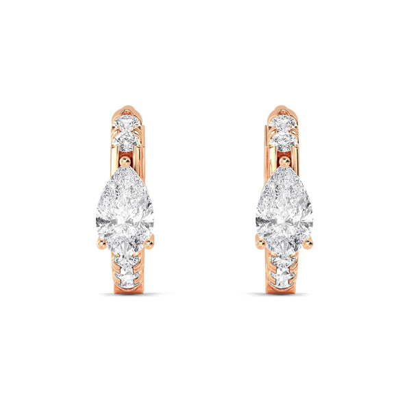 Elise Lune - Hoop Lab Grown Diamond Earrings