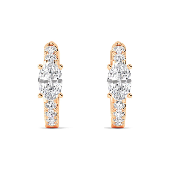 Elise Mae - Hoop Lab Grown Diamond Earrings