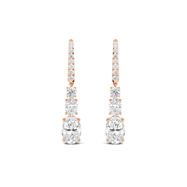 Aria Celeste - Drop Lab Grown Diamond Earrings