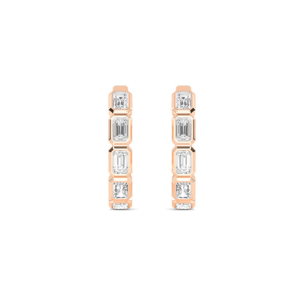 Gemma Belle - Hoop Lab Grown Diamond Earrings
