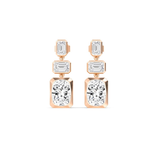 Alba Belle - Long Lab Grown Diamond Earrings