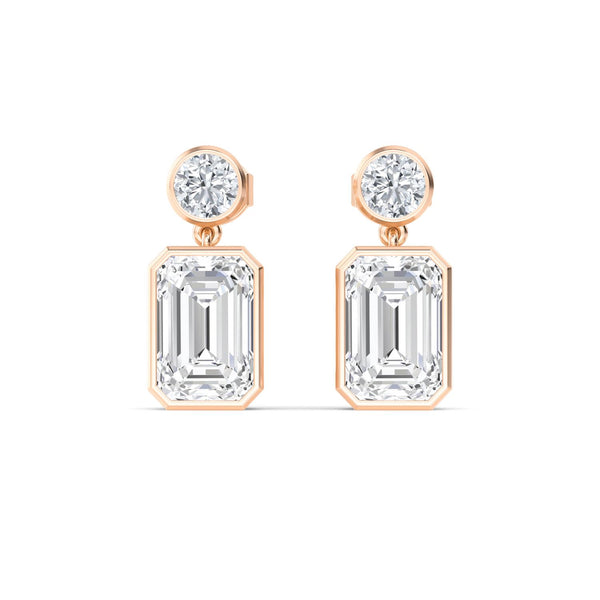 Alba Celeste - Long Lab Grown Diamond Earrings
