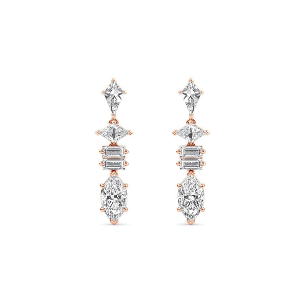 Alba Lune - Long Lab Grown Diamond Earrings