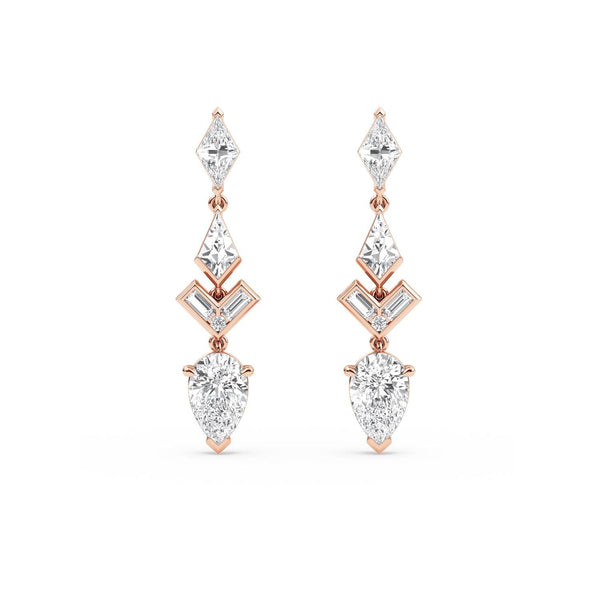 Alma Belle - Long Lab Grown Diamond Earrings