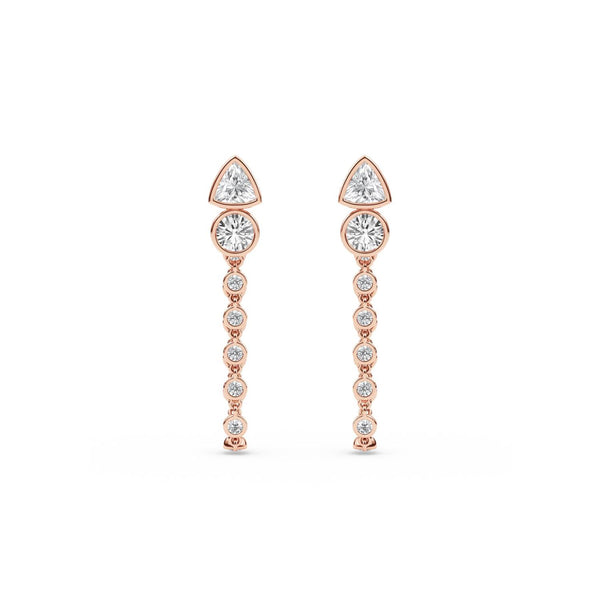 Jade Grace - Long Lab Grown Diamond Earrings