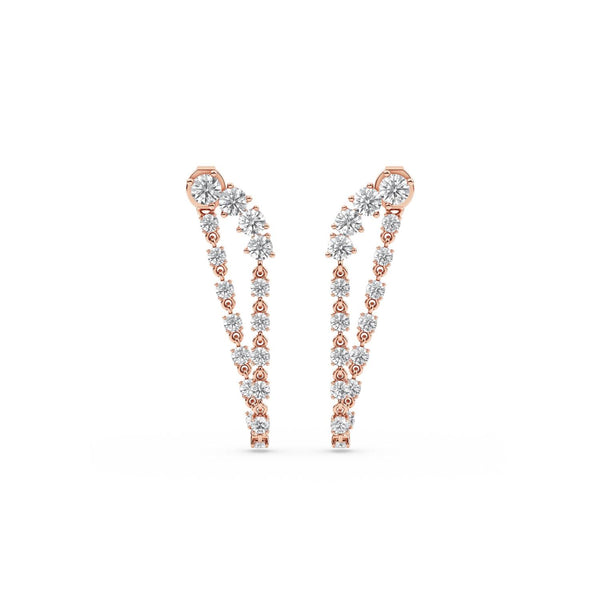 Jade Joy - Long Lab Grown Diamond Earrings