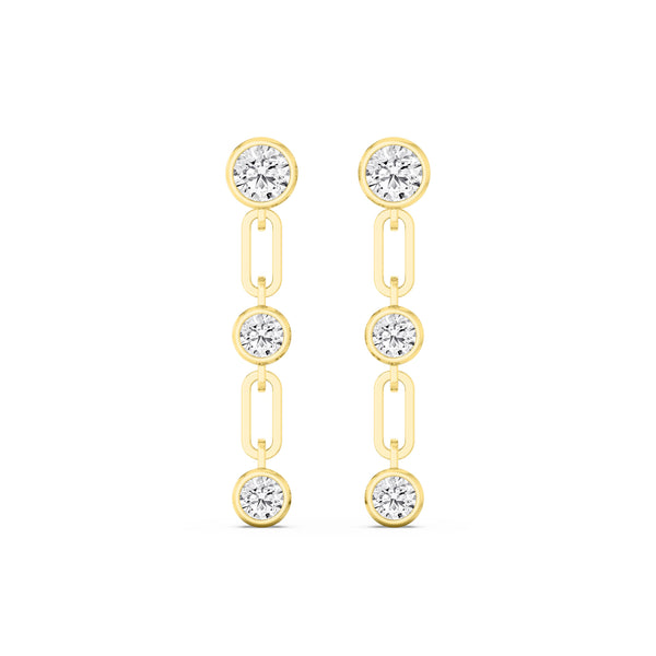 Ada Bloom - Long Lab Grown Diamond Earrings