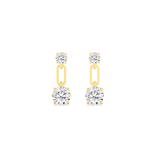 Ada Dove - Long Lab Grown Diamond Earrings