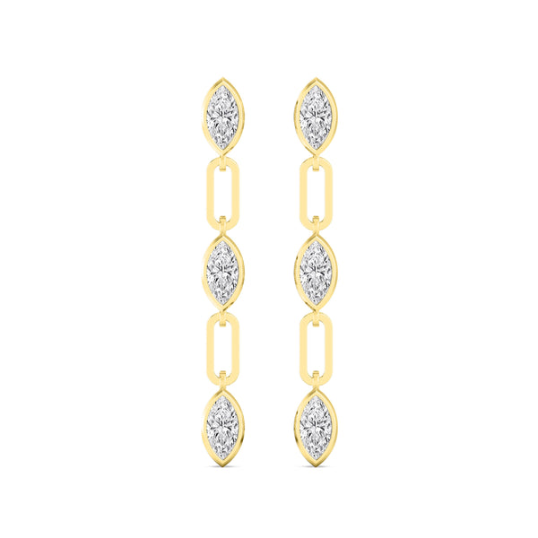 Ada Grace - Long Lab Grown Diamond Earrings