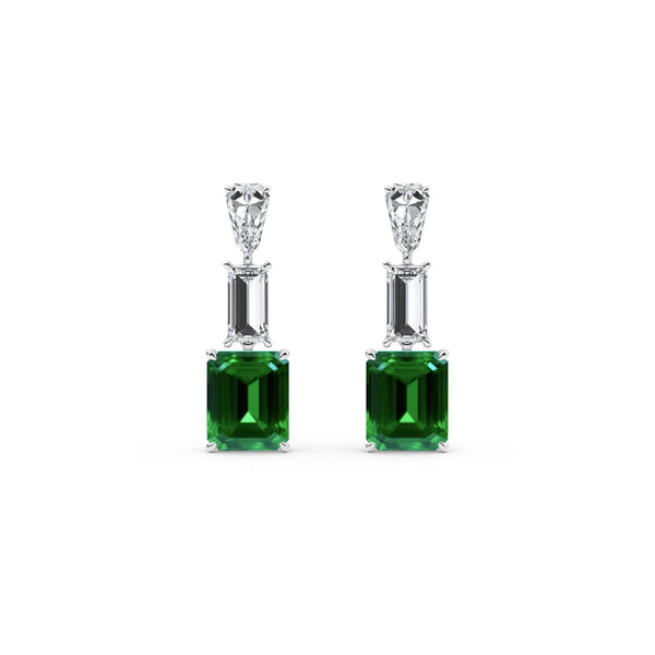 Alma Pearl - Long Lab Grown Diamond Earrings