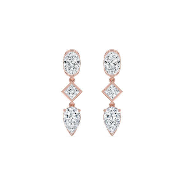 Alma Lune - Long Lab Grown Diamond Earrings