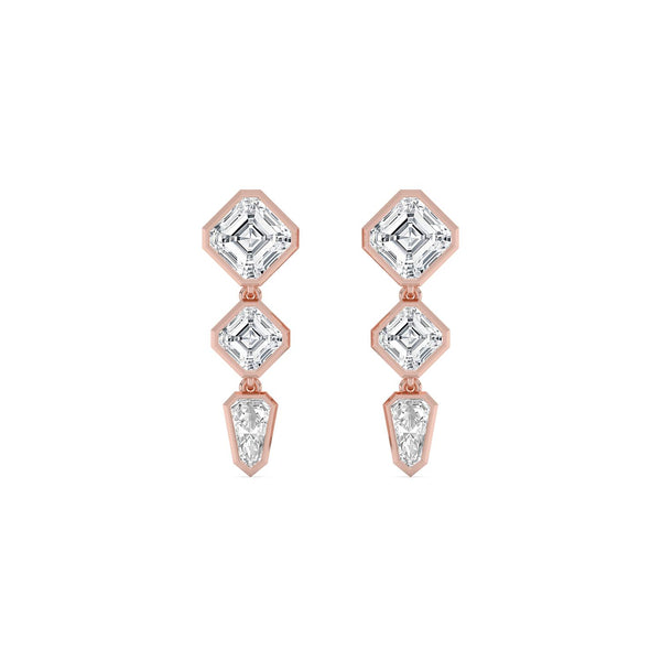 Alma Dove - Long Lab Grown Diamond Earrings