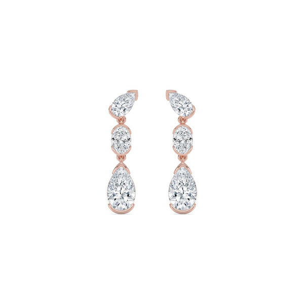 Faye Dawn - Half Bezel Lab Grown Diamond Earrings