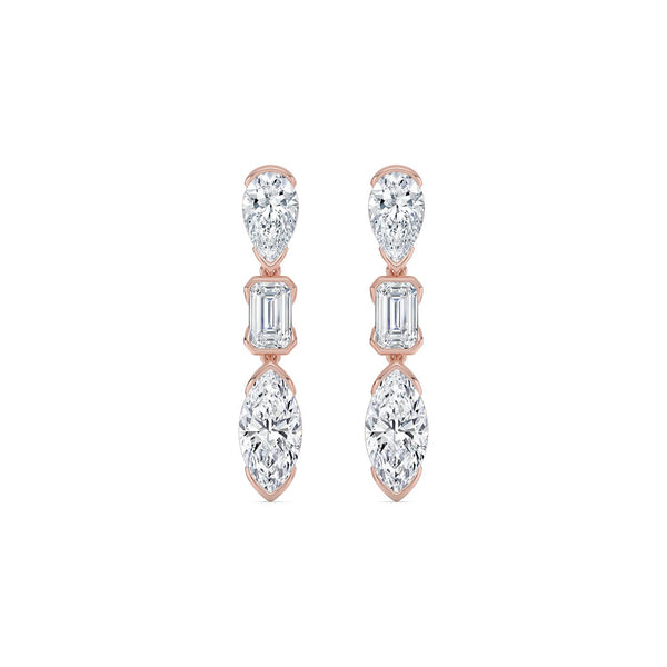 Faye Celeste - Half Bezel Lab Grown Diamond Earrings