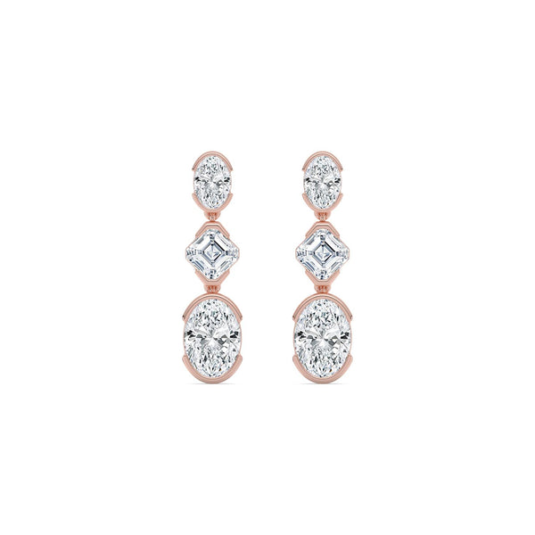Faye Bloom - Half Bezel Lab Grown Diamond Earrings