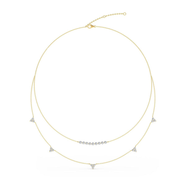 Evelina Belle - Layered Lab Grown Diamond Necklace