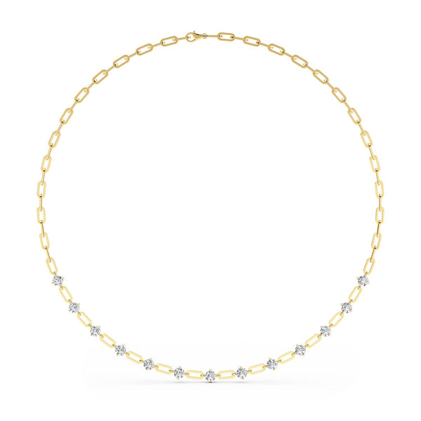 Floriane Joy - Paper Clip Lab Grown Diamond Necklace