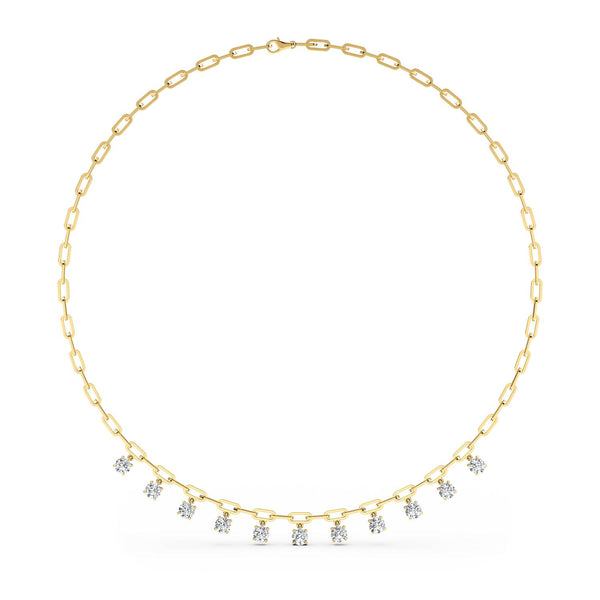 Genevieve Bloom - Paper Clip Lab Grown Diamond Necklace