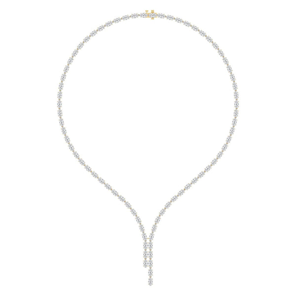 Seraphina Pearl - Tennis Lab Grown Diamond Necklace
