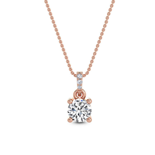 Celestine Bloom lab grown diamond pendant