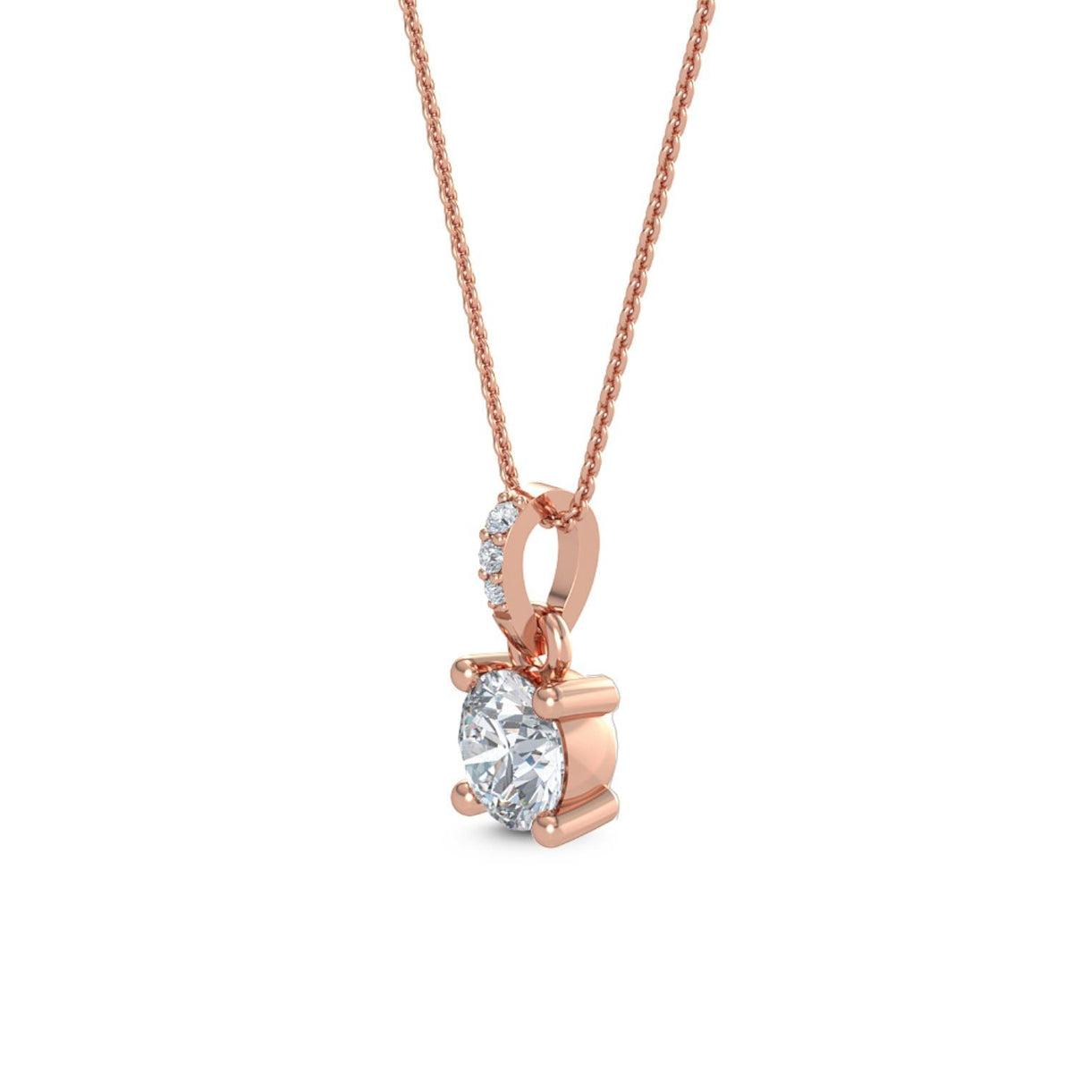 Celestine Bloom lab grown diamond pendant