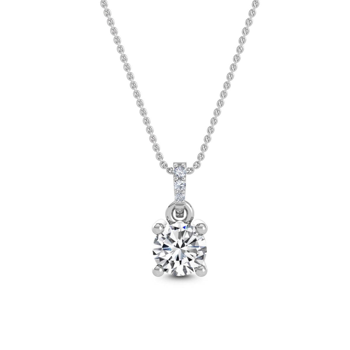 Celestine Bloom lab grown diamond pendant