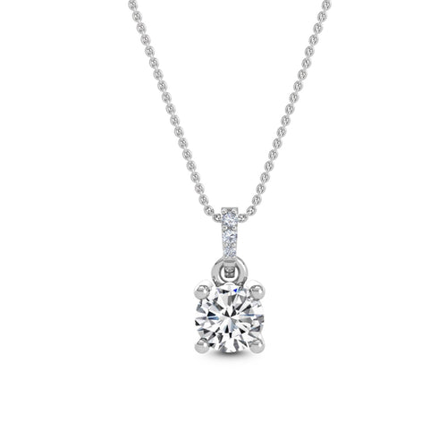 Celestine Bloom lab grown diamond pendant