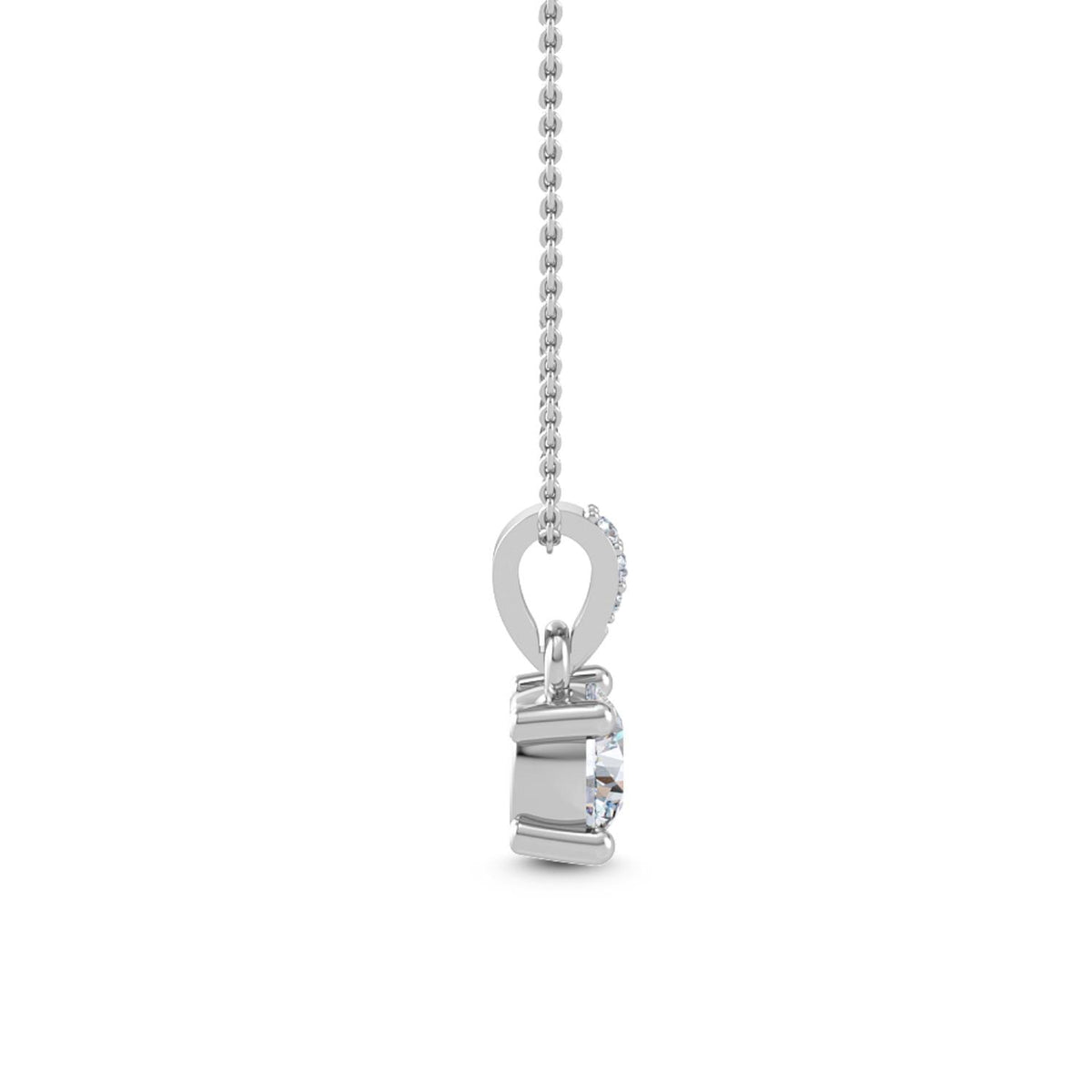Celestine Bloom lab grown diamond pendant