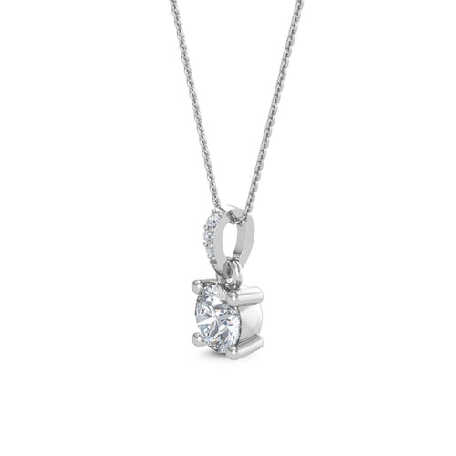 Celestine Bloom lab grown diamond pendant