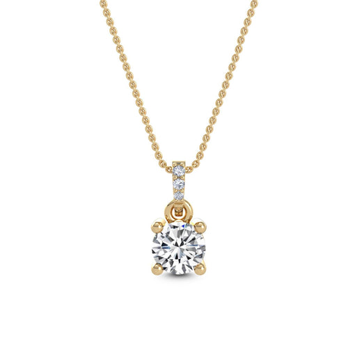 Celestine Bloom lab grown diamond pendant