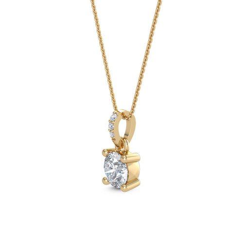Celestine Bloom lab grown diamond pendant