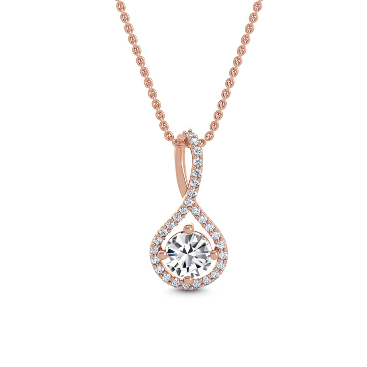 Celestine Dawn lab grown diamond pendant