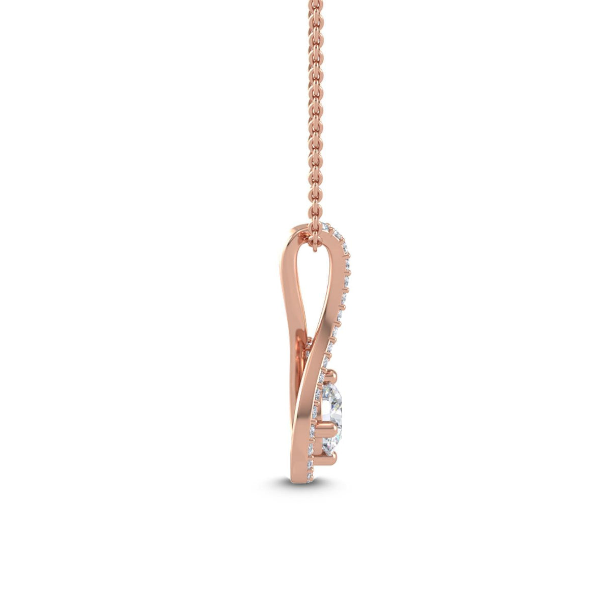 Celestine Dawn lab grown diamond pendant
