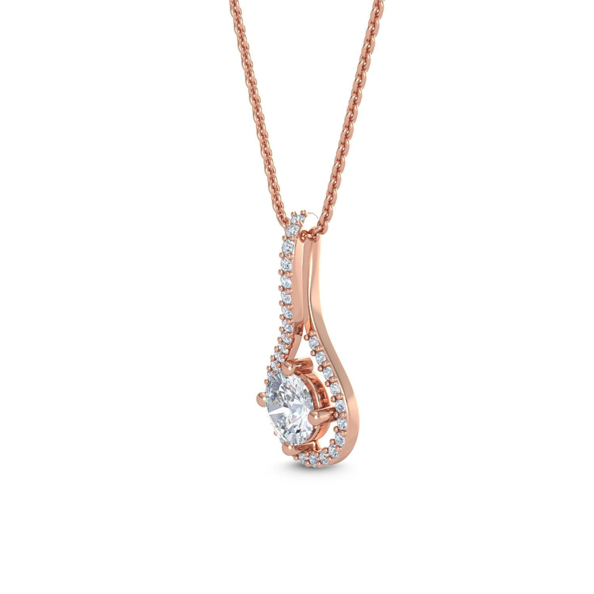 Celestine Dawn lab grown diamond pendant