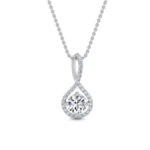 Celestine Dawn lab grown diamond pendant