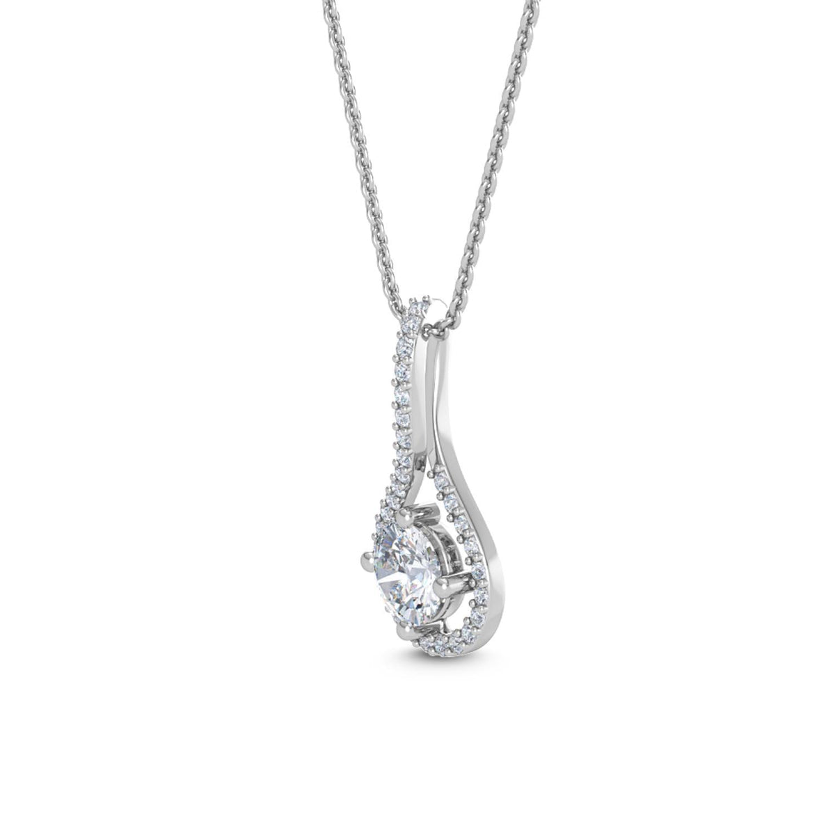 Celestine Dawn lab grown diamond pendant