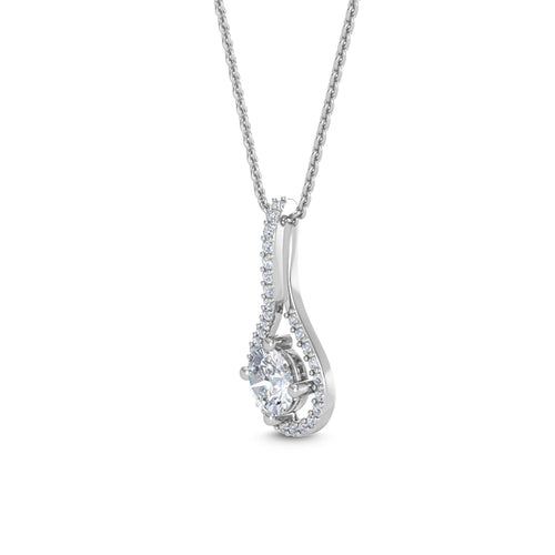 Celestine Dawn lab grown diamond pendant