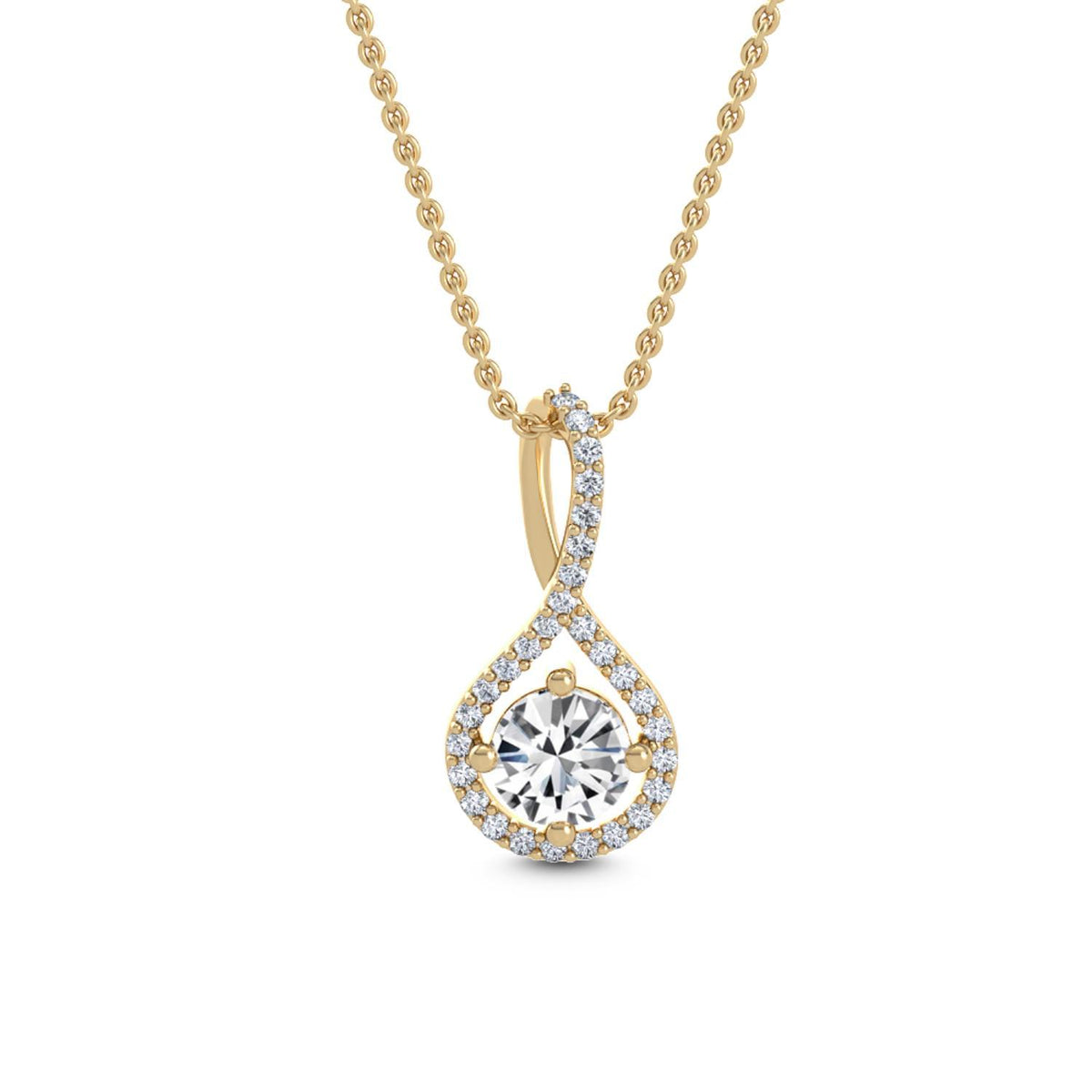 Celestine Dawn lab grown diamond pendant