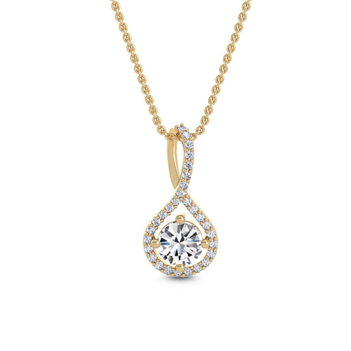 Celestine Dawn lab grown diamond pendant