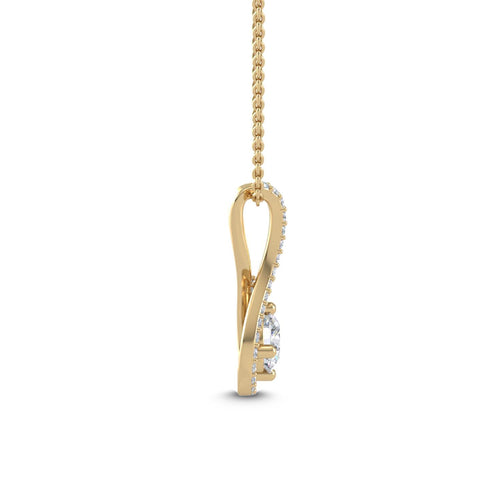 Celestine Dawn lab grown diamond pendant