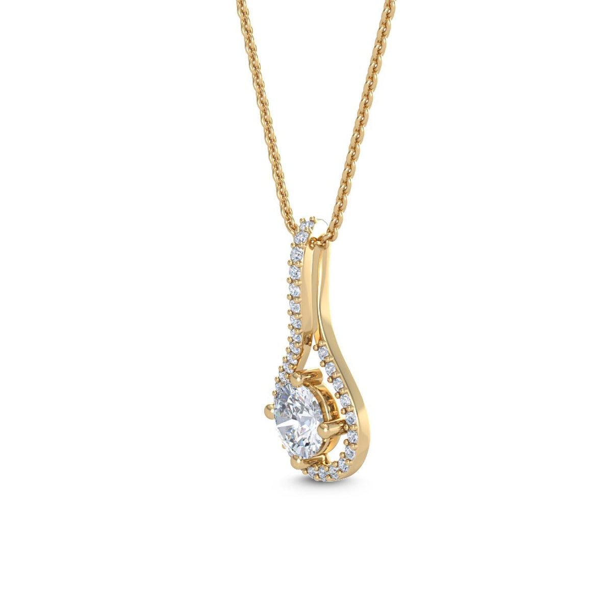 Celestine Dawn lab grown diamond pendant