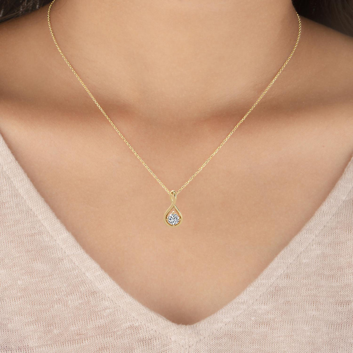Celestine Grace lab grown diamond pendant