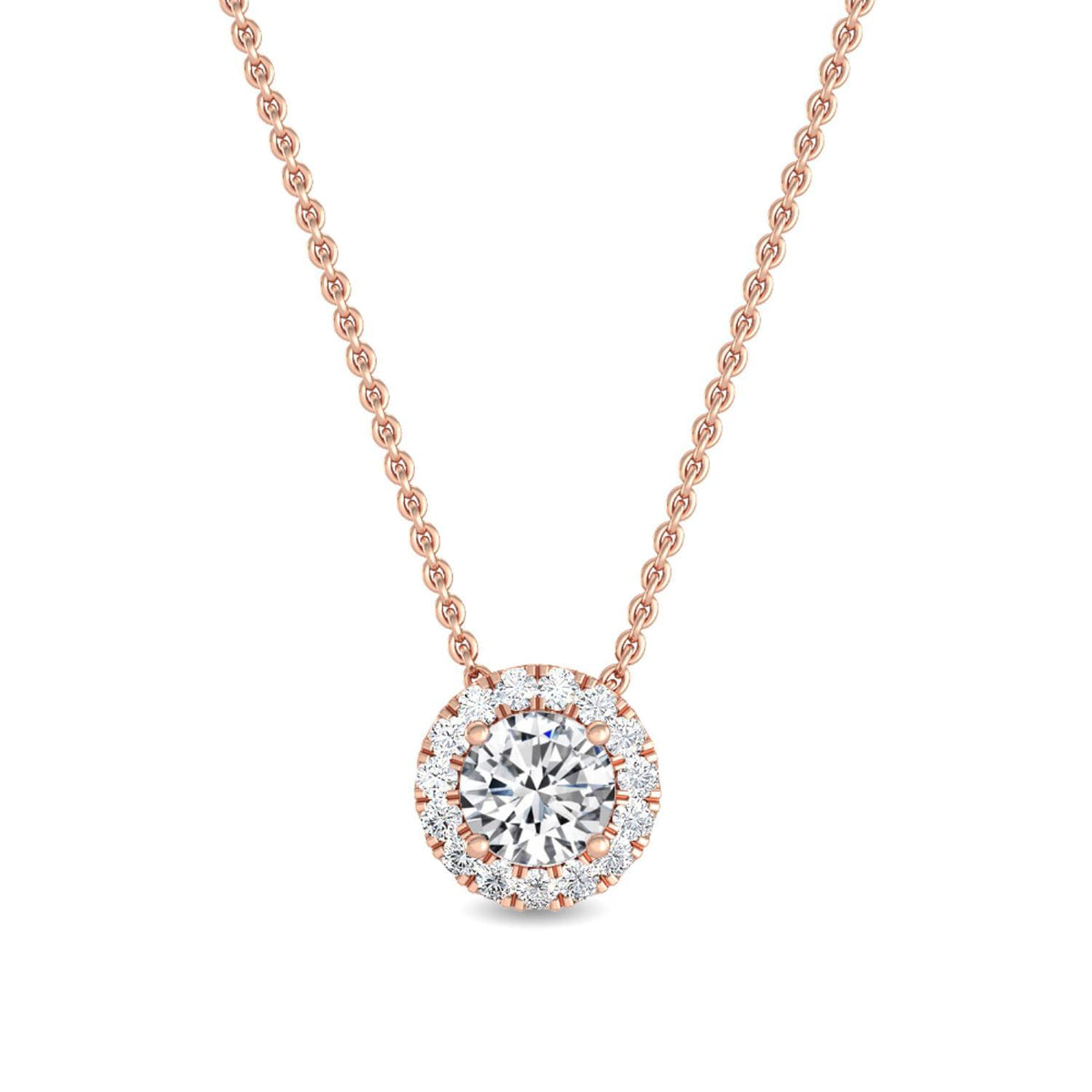 Celestine Lune lab grown diamond pendant