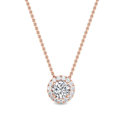 Celestine Lune lab grown diamond pendant