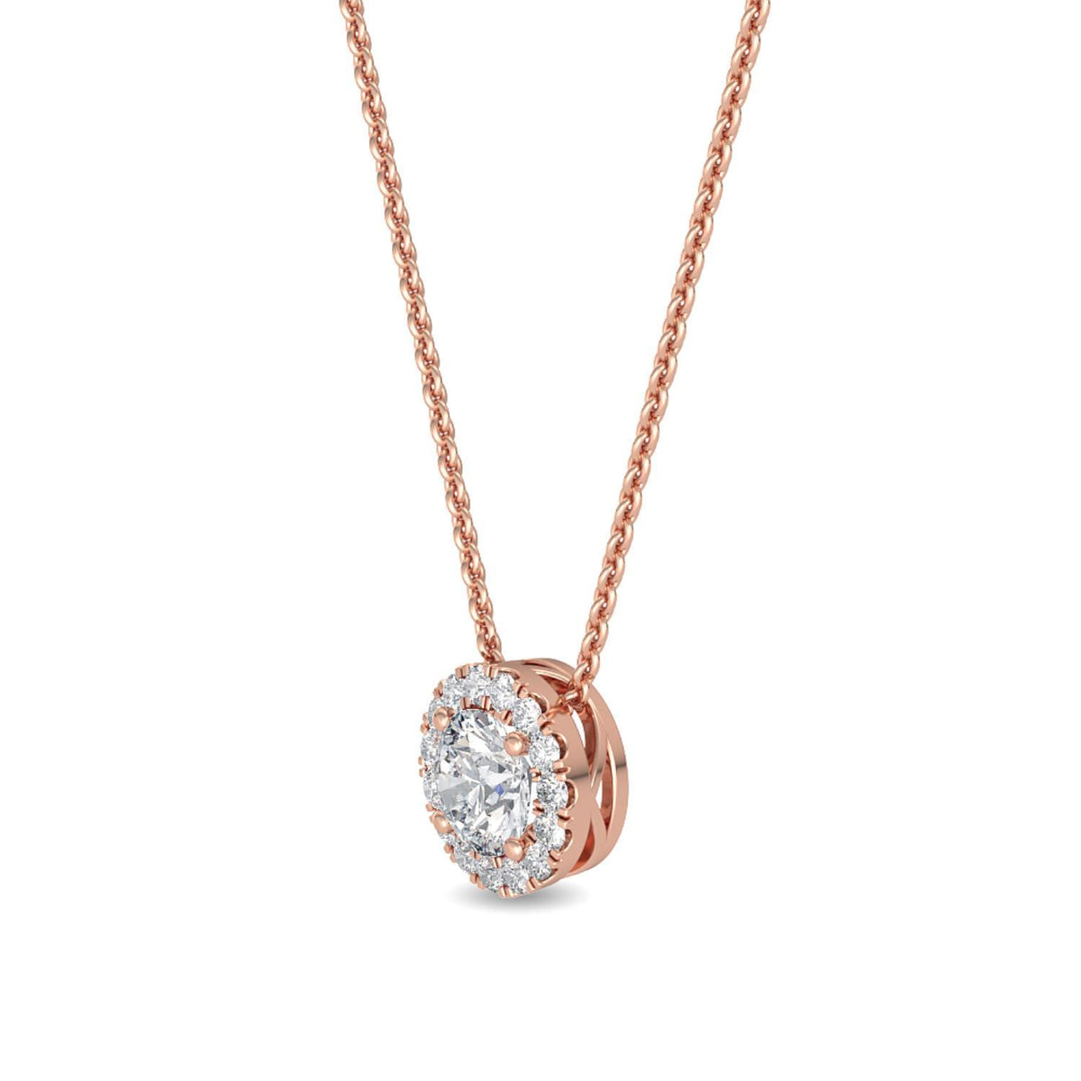Celestine Lune lab grown diamond pendant