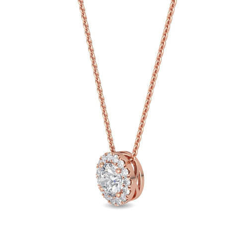 Celestine Lune lab grown diamond pendant