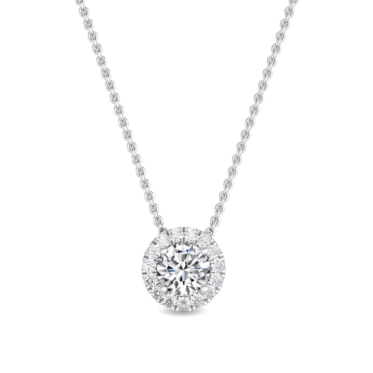 Celestine Lune lab grown diamond pendant