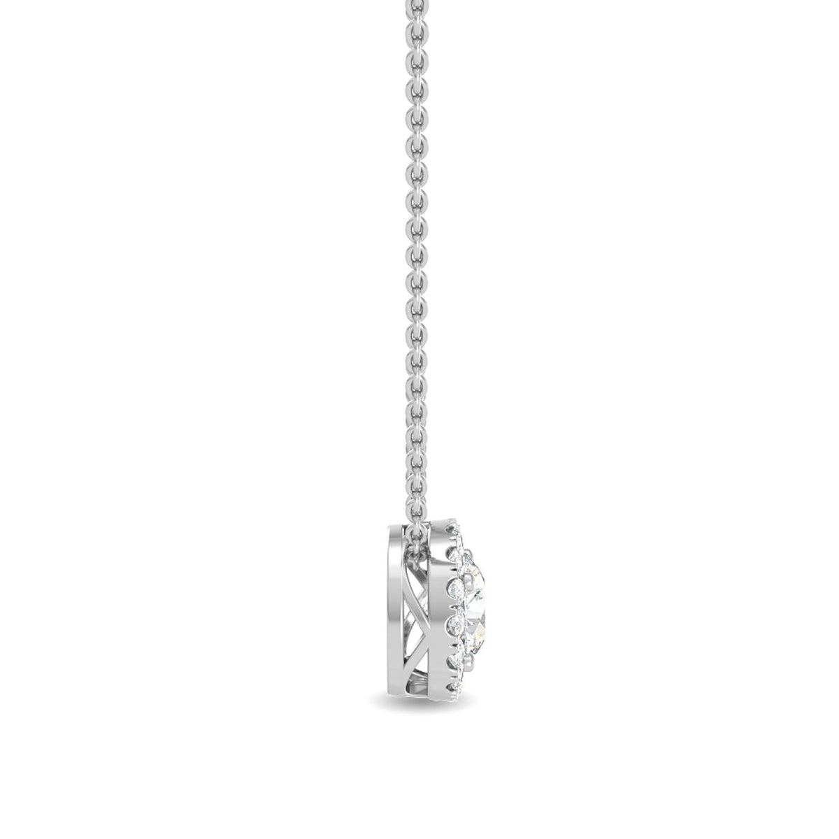 Celestine Lune lab grown diamond pendant